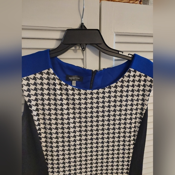 Spense Houndstooth color block dress-10 - Picture 3 of 4